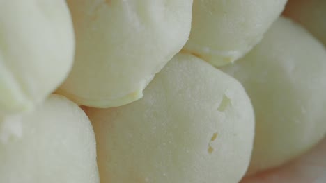 close-up of soft mochi or asian dessert