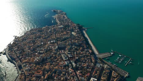 aerial view of the city of syracuse in sicily