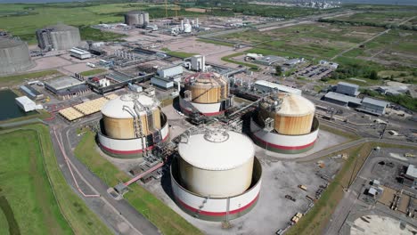 National-Grid-Grain-Lng-Terminal-Gasspeicher-Kent-UK-Drohne-Aus-Der-Luft