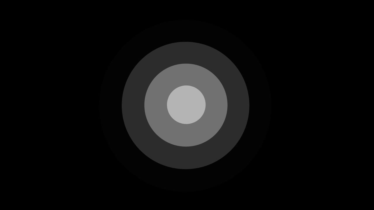 señal de interfaz de radar de círculo con anillos concéntricos en movimiento.