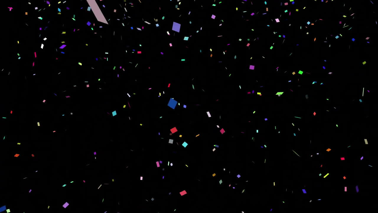 Animazione di punti luminosi che si muovono su sfondo nero