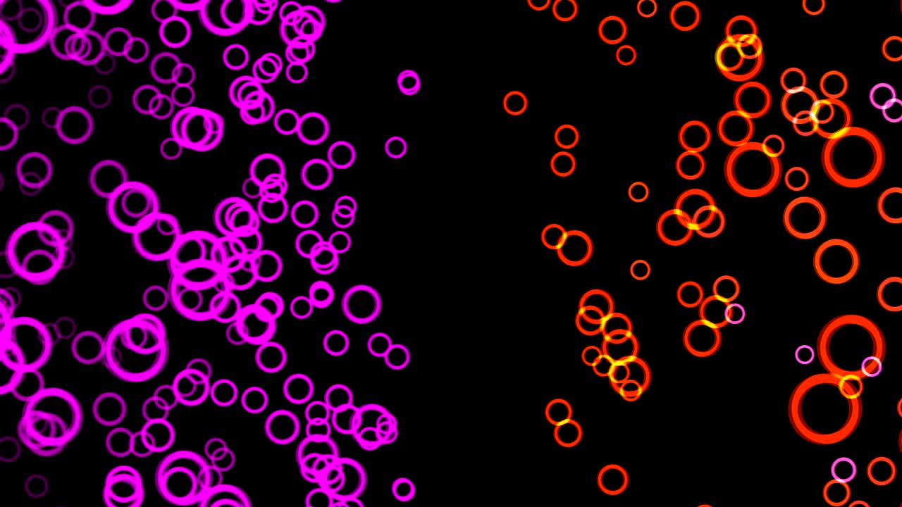 현대적인 스트로크 서클 애니메이션, 다채로운 디지털 일러스트레이션