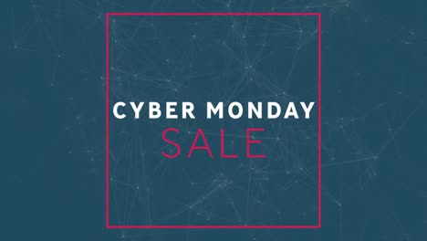 Animación-Del-Texto-De-Venta-Del-Cyber-Monday-A-Través-De-Redes-De-Conexiones.