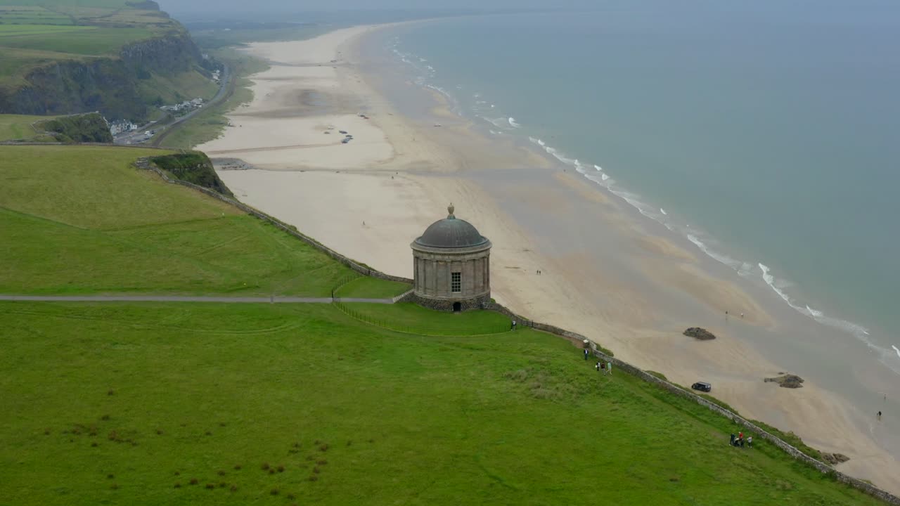 mussenden temple, 내리막 사유지, coleraine, county derry, northern ireland, 2021년 9월