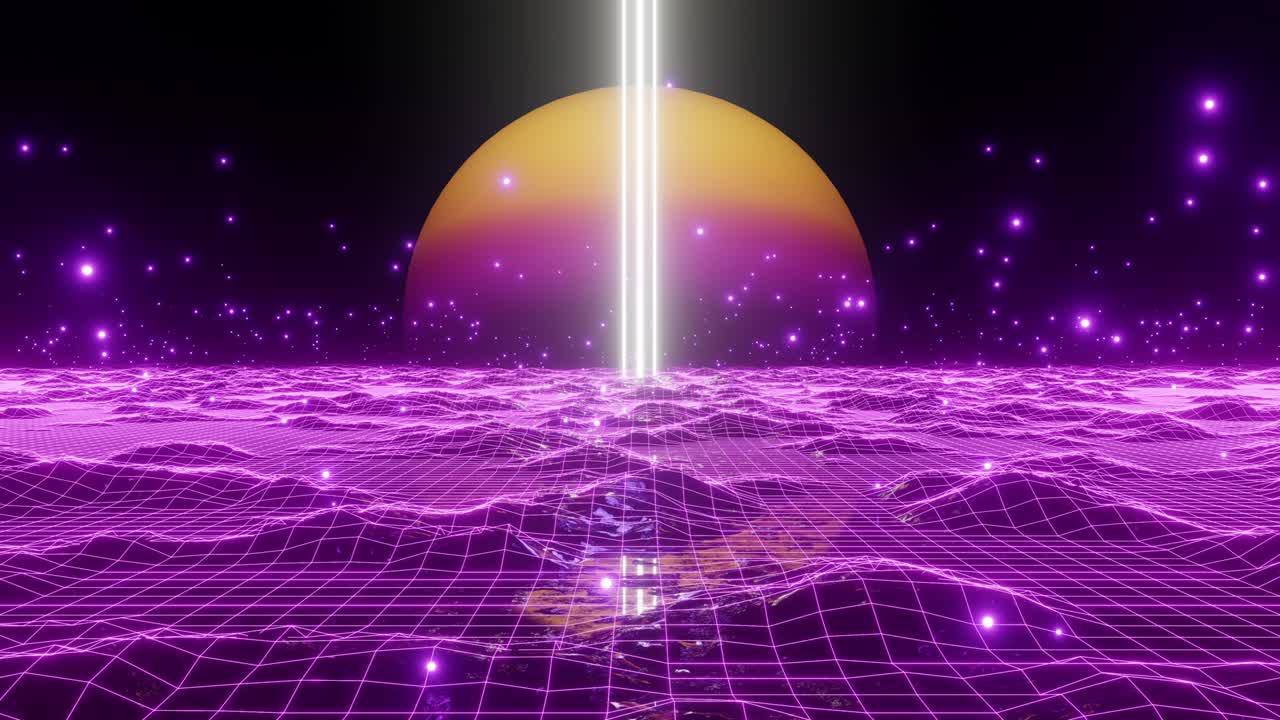 la luz de la montaña retro futuro