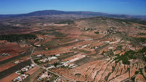 Extremo-Wide-Aerial-Of-Los-Purgatés,-Alicante,-Spain