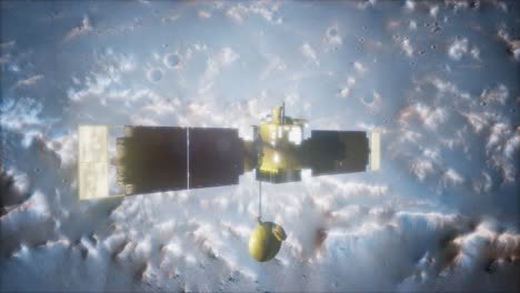 topógrafo global en órbita alrededor del planeta marte