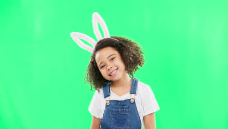 Cute,-happy-and-face-of-a-child-with-bunny-ears