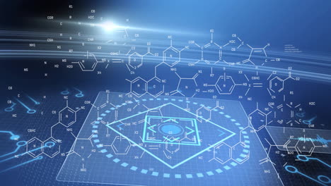 animation of digital data processing over computer circuit board