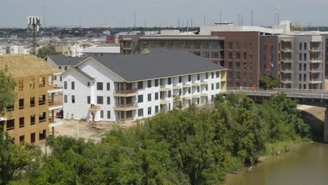 aerial view of new home development in houston, texas