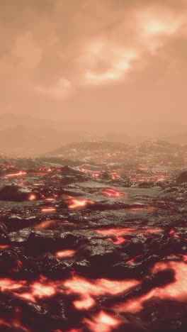 alien volcanic landscape