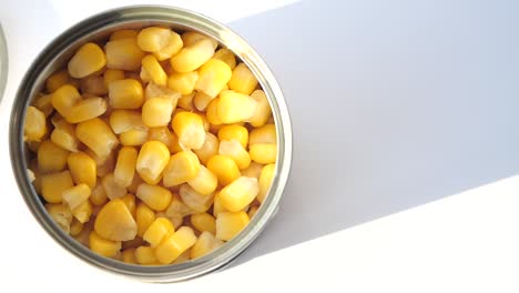 canned corn in a tin can