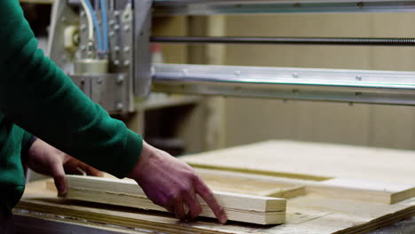 technician monitoring the cutting