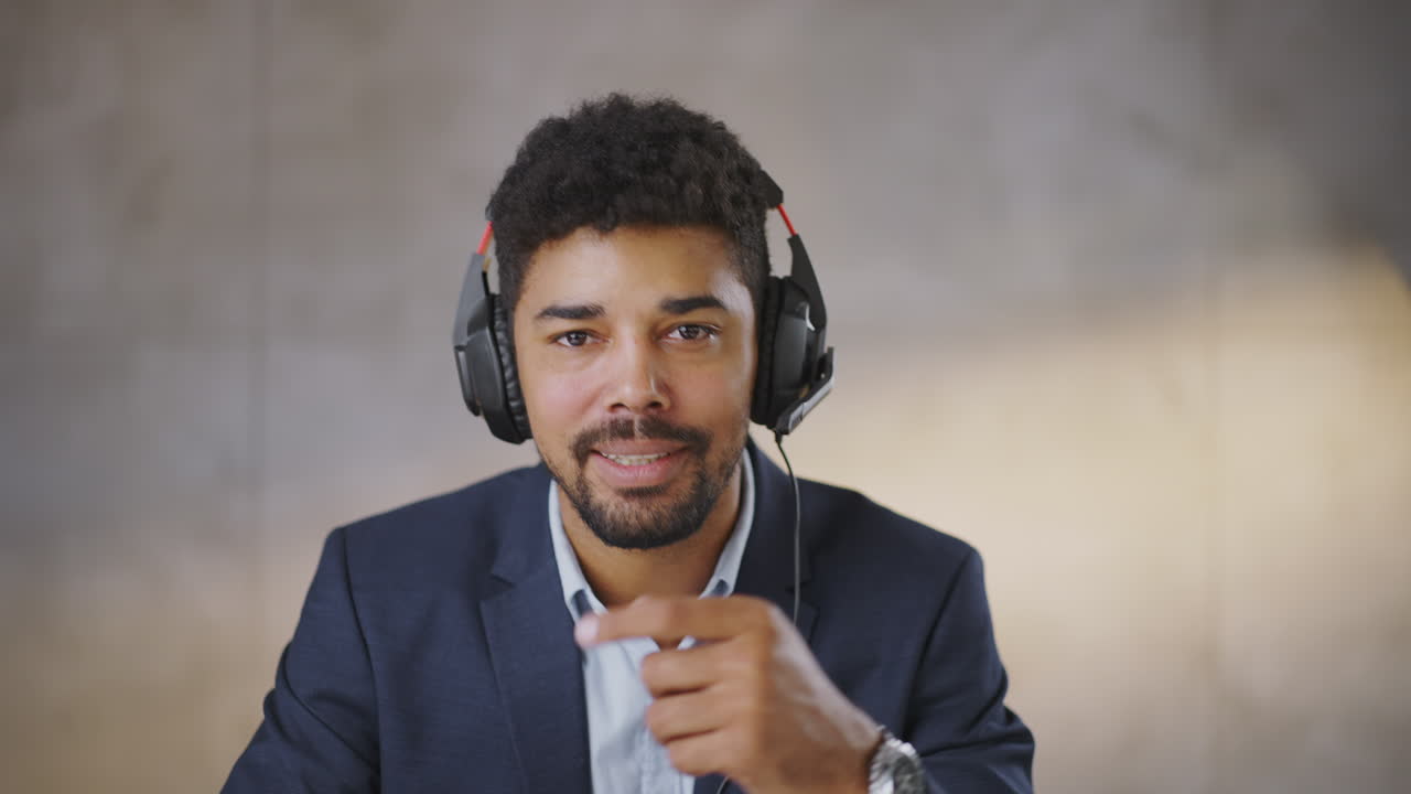Business Man on Video Conference Call