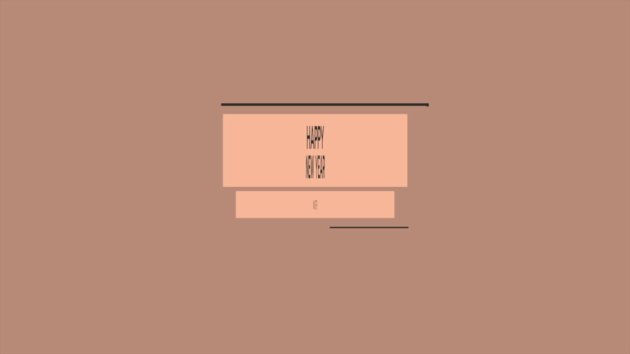 갈색 현대 그라데이션 프레임 새해 복 많이 받으세요