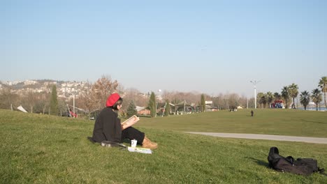 lectura en el aire fresco