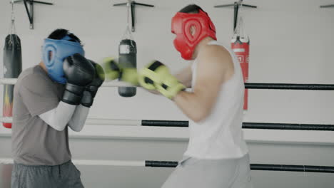 sesión de entrenamiento de boxeo