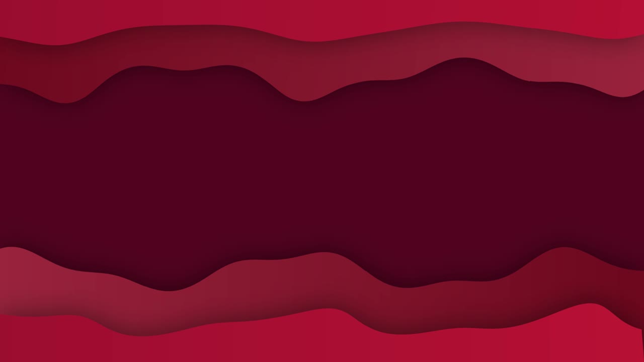 ondas de papel rojo oscuro diseño de movimiento abstracto. fondo ondulado elegante. bucle sin costuras. animación de video ultra hd 4k 3840x2160