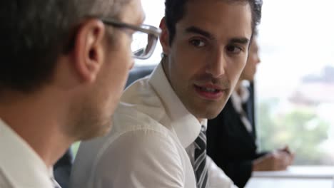 businessmen talking together