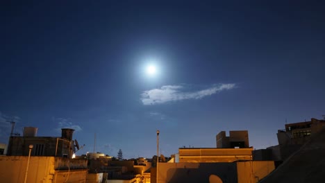 Zeitraffer-Nacht-Vollmond-Video-Aus-Malta,-Meine-Terrasse