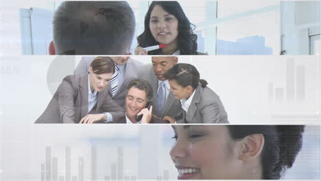 animación de las estadísticas y el procesamiento de datos sobre los empresarios