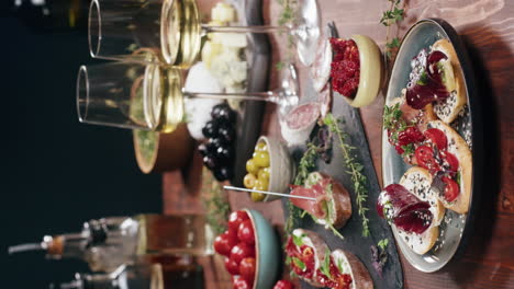 Delicious Appetizers with Wine