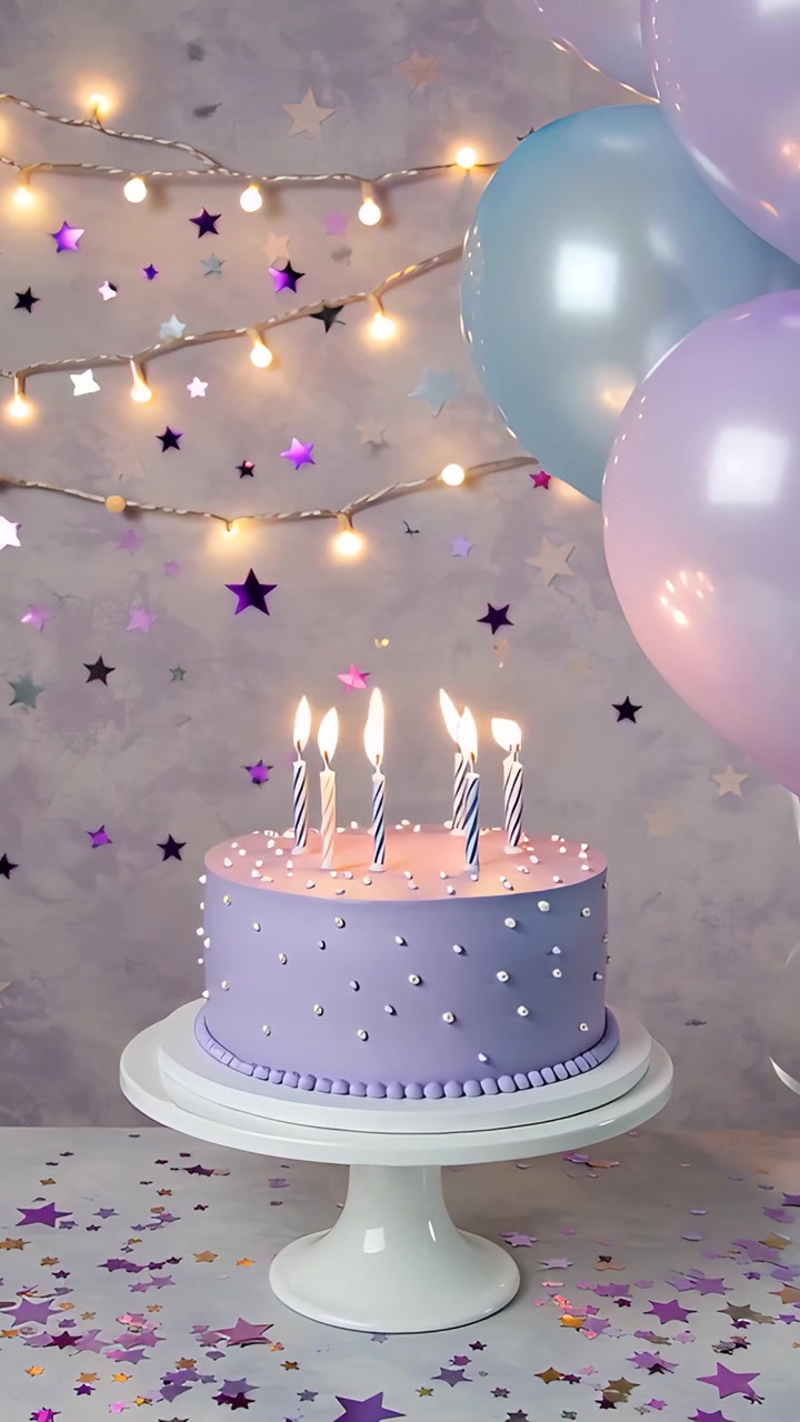 Sfondo di compleanno con palloncini 4K