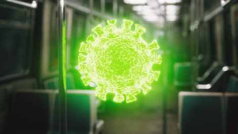 coronavirus covid-19 epidemic in subway car