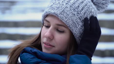 woman in winter landscape