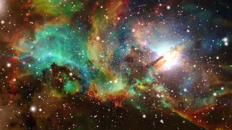 galaxia nebulosa espacio animación zoom a través de las estrellas polvo