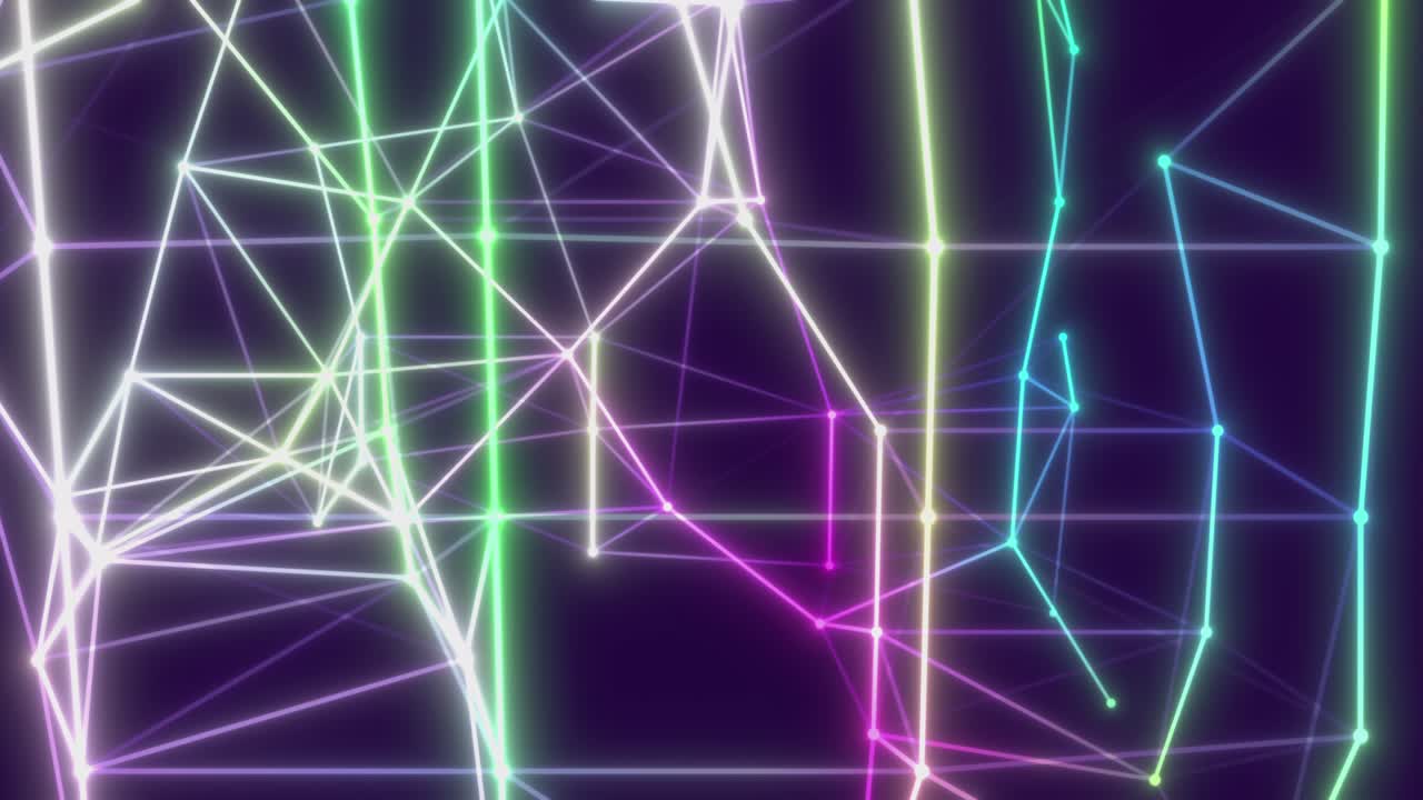 fondo de bucle de movimiento abstracto plexo dinámico tecnología futurista. renderizado en 3d, bucle sin costuras