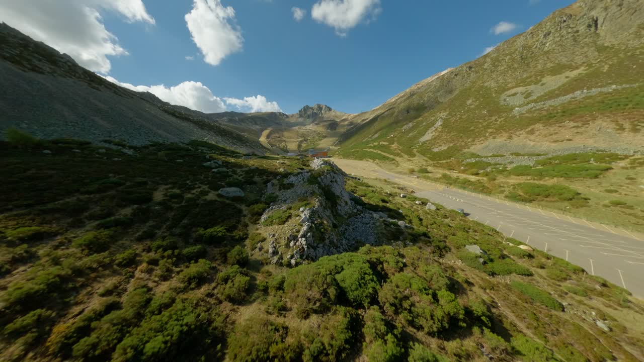 Mountain landscape at Puerto San Isidro between León and Asturias