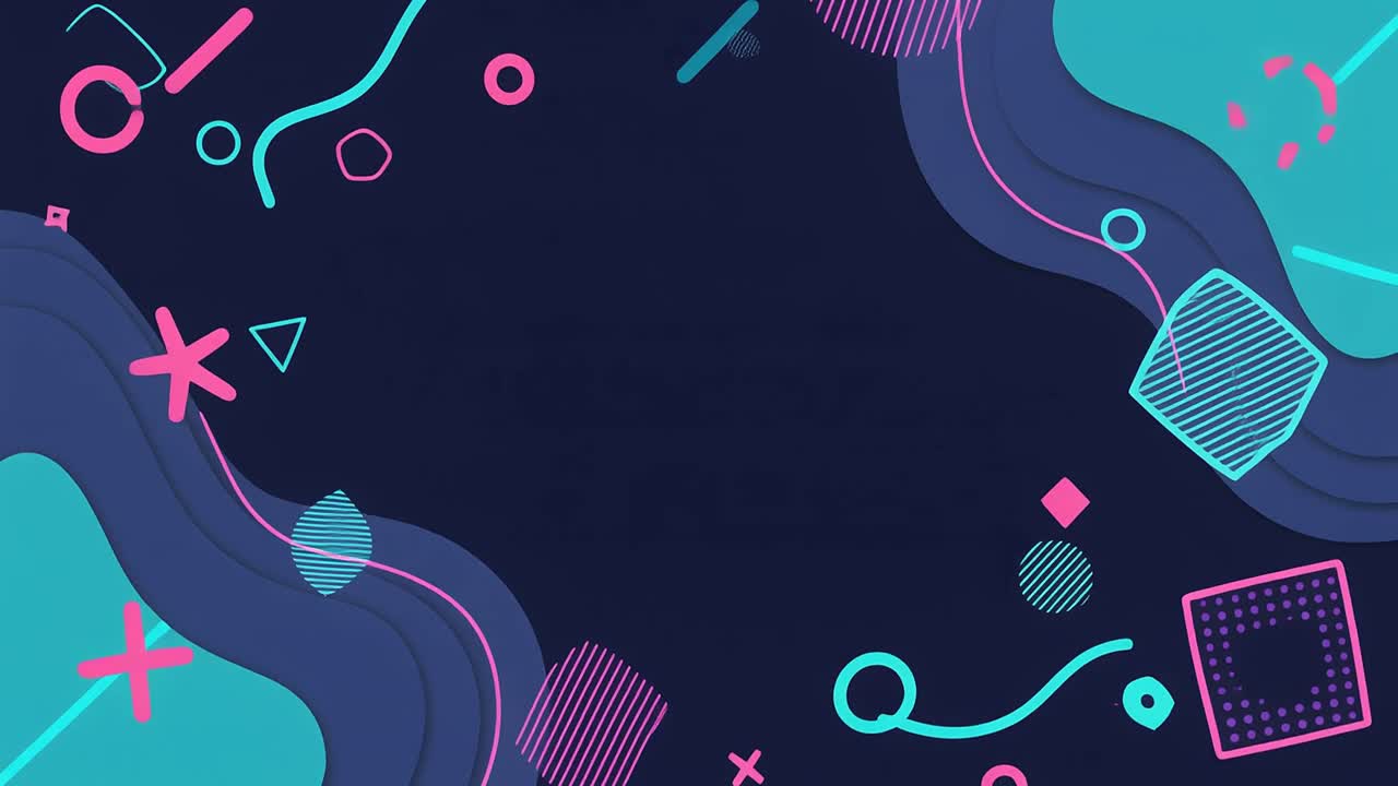 Modern Abstract Background Animation with Moving Geometric Shapes