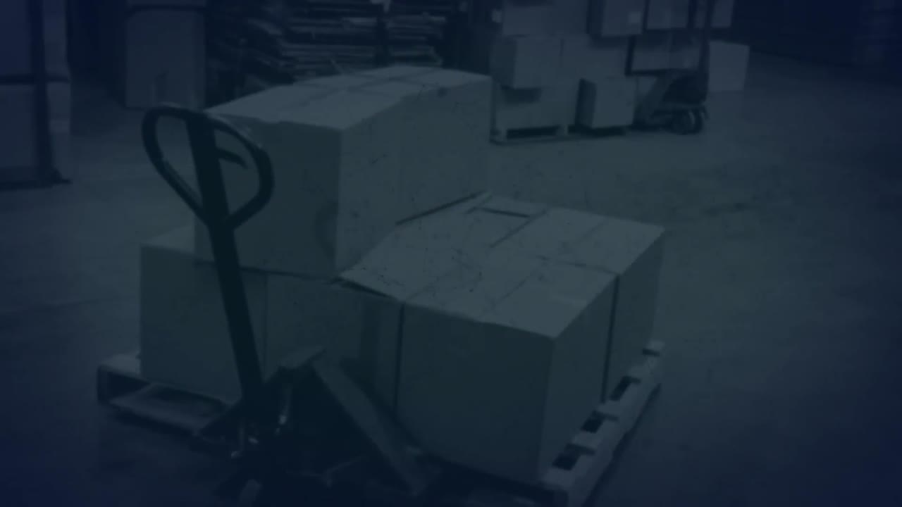 анимация сети соединений через склад