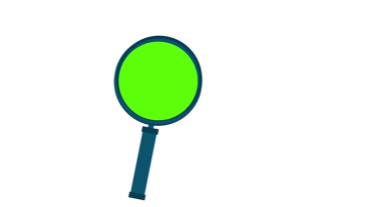 lupa aislada sobre un fondo blanco. inserto verde de la llave de croma.