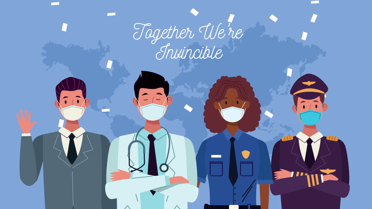 노동자들과 함께 우리는 무적의 메시지 캠페인입니다.