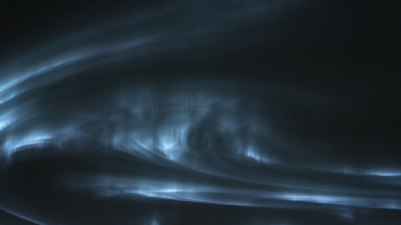 Illumination Of Northern Lights In The Night Sky - low angle