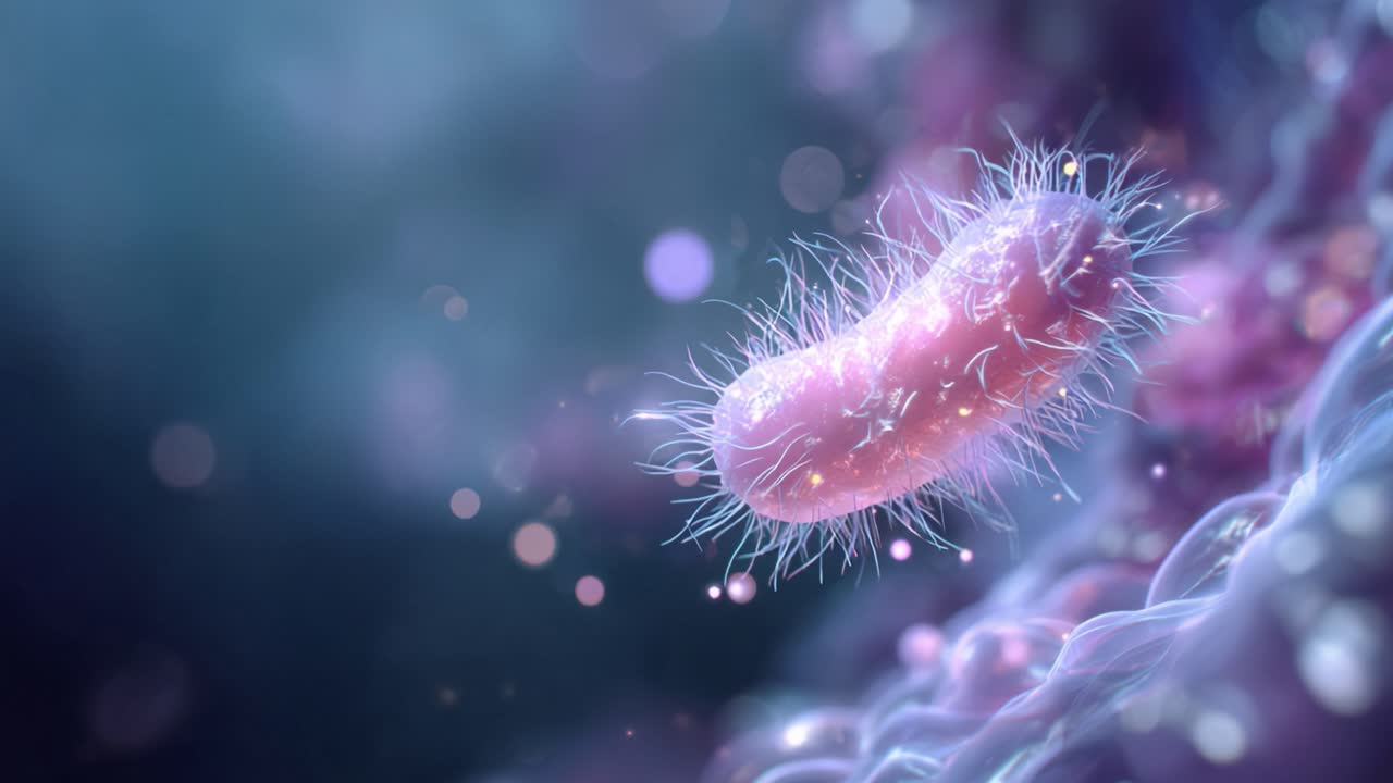 A Magnified View of Bacteria: Exploring the Intricate Details and Structures of Microscopic Life Forms in a Stunning Visual Presentation