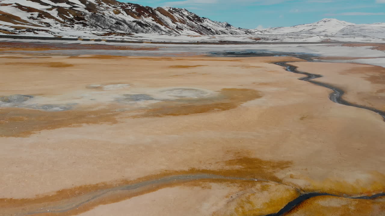 Icelandic Geothermal Landscape in Winter