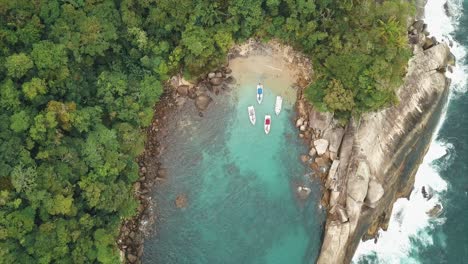 An-aerial-view-of-a-cove-in-brazil