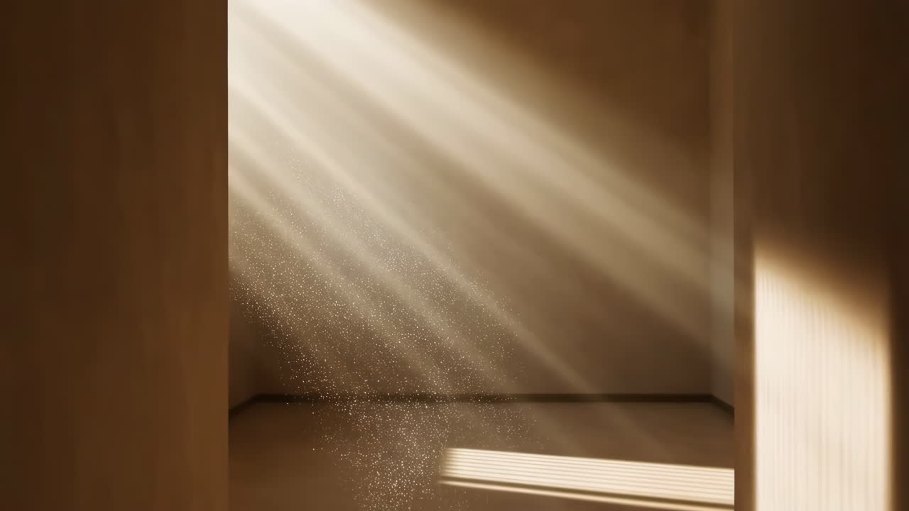 Sunlight Streaming into an Empty Room with Dust Motes
