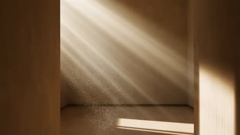 Sunlight Streaming into an Empty Room with Dust Motes