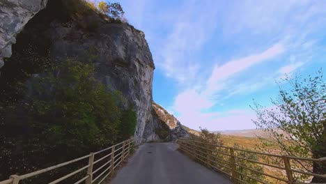 driving on a cliff side