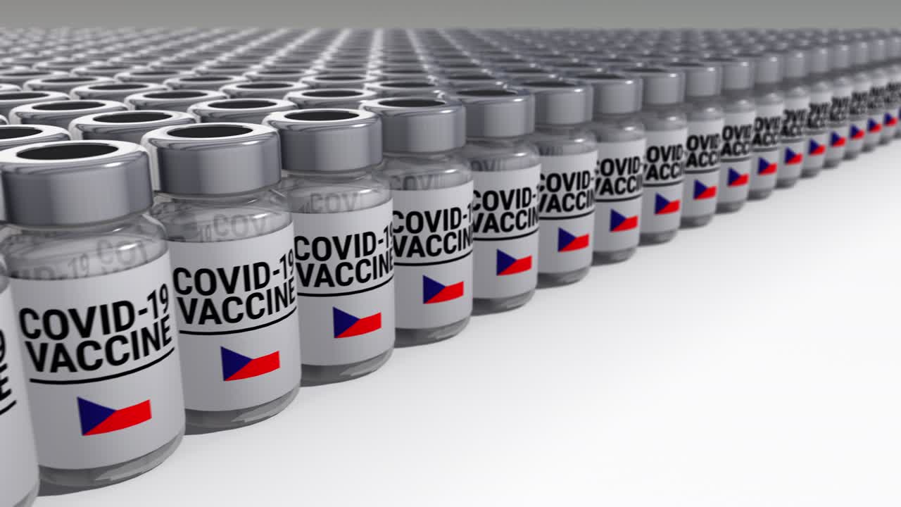 botellas de vacuna contra el covid-19 república checa