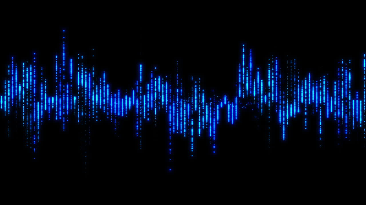 Abstract Blue Waveform Visualization