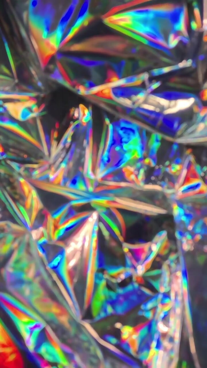 Fundo Abstrato de Folha Holográfica Iridescente Cintilante