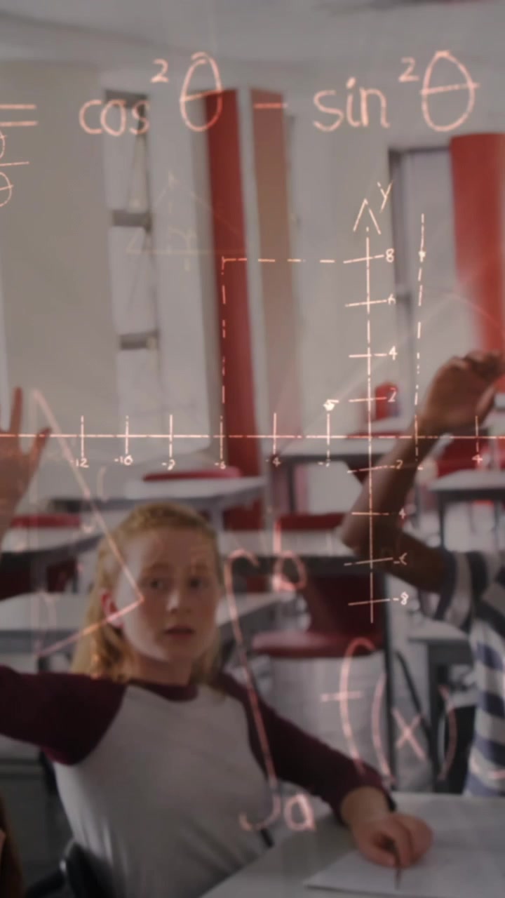Animation of mathematical equations over schoolchildren learning