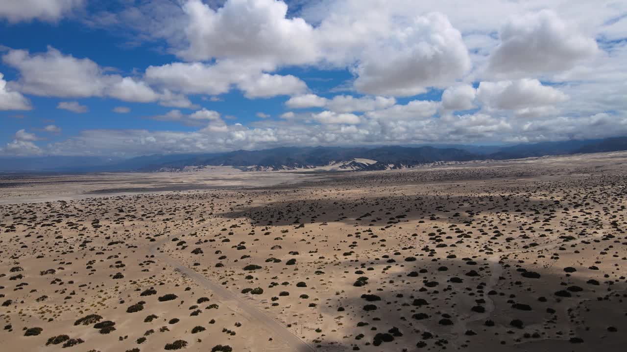 Drone shot flying through the Tat&oacute;n desert in Catamarca, Argentina while flying higher