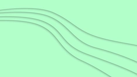 minimalistic abstract green background. elegant curved lines with subtle shadows create volume. for titles