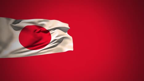 Bandera-Japonesa-Ondeando-En-El-Viento